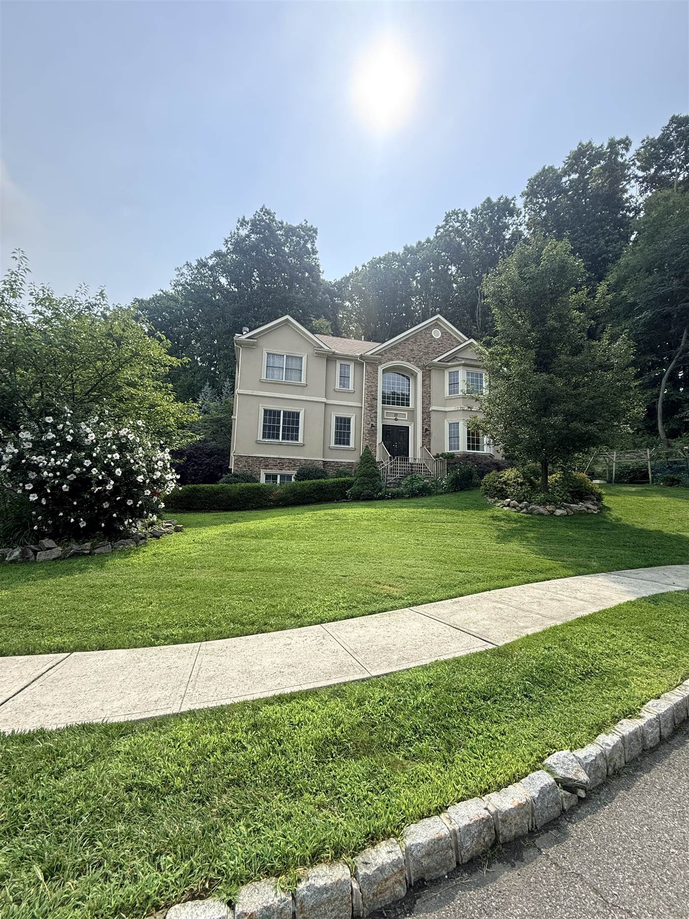 Community property lawn and walkways